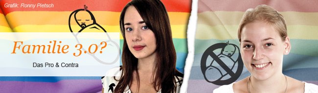 Die Pro und Contra Grafik zum Thema Adoptionsrecht