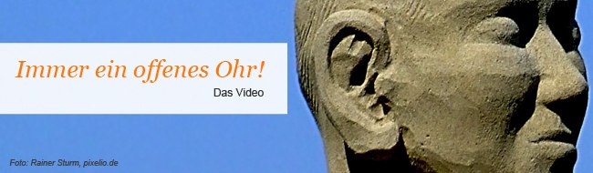 Grafik: Christian Pfeifer Eine Steinstatue von der Seite (großes Ohr)