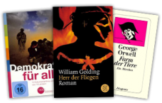 Die drei Cover in einem Fächer angeordnet.