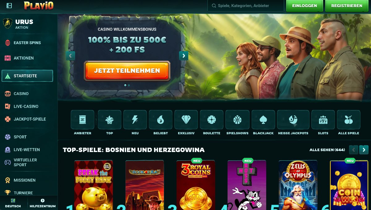 Playio ist der einzige doppelt lizenzierte Anbieter unter den Casinos ohne LUGAS, der zusätzlich mit einem innovativen Bonus Shop und einem umfassenden eSports-Bereich für ein modernes Spielerlebnis überzeugt.